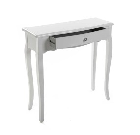 CAGLIARI ENTRANCE TABLE IN WHITE WOOD 80x30cm VERSA