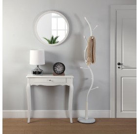 CAGLIARI ENTRANCE TABLE IN WHITE WOOD 80x30cm VERSA