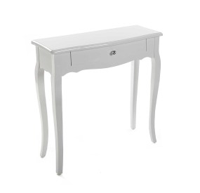 CAGLIARI ENTRANCE TABLE IN WHITE WOOD 80x30cm VERSA