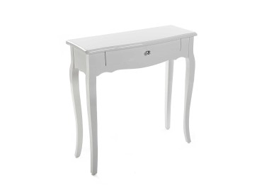 CAGLIARI ENTRANCE TABLE IN WHITE WOOD 80x30cm VERSA