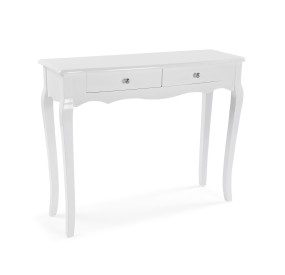 CAGLIARI ENTRY TABLE 2 DRAWERS IN WHITE WOOD