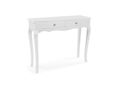 CAGLIARI ENTRY TABLE 2 DRAWERS IN WHITE WOOD