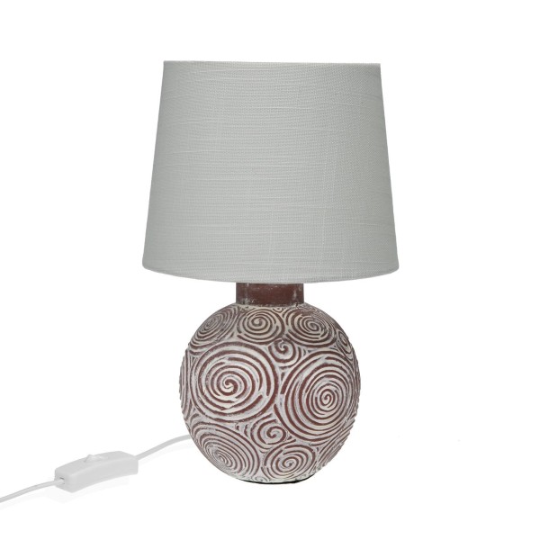 RED CERAMIC AND FABRIC TABLE LAMP VERSA 18x30cm