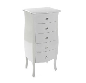 CAGLIARI CHEST OF 5 DRAWERS WHITE 48x36CM H100CM VERSA