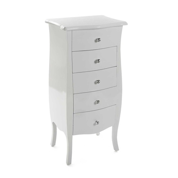 CAGLIARI CHEST OF 5 DRAWERS WHITE 48x36CM H100CM VERSA