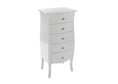 CAGLIARI CHEST OF 5 DRAWERS WHITE 48x36CM H100CM VERSA