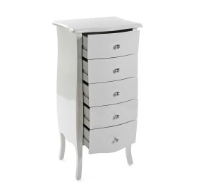 CAGLIARI CHEST OF 5 DRAWERS WHITE 48x36CM H100CM VERSA