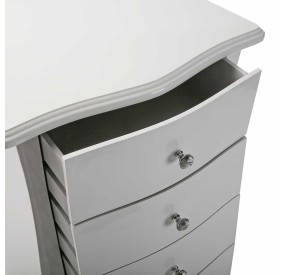 CAGLIARI CHEST OF 5 DRAWERS WHITE 48x36CM H100CM VERSA