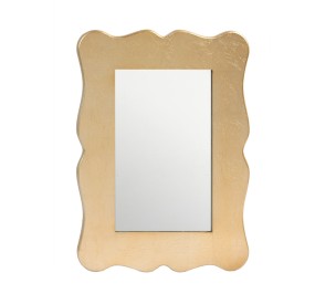 SPECCHIO DA PARETE SION IN LEGNO FOGLIA D'ORO 60x80cm