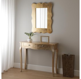 SION WALL MIRROR IN GOLD LEAF WOOD 60x80cm