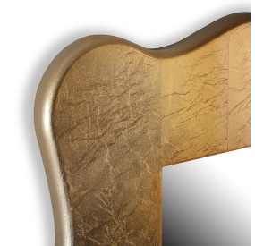 SPECCHIO DA PARETE SION IN LEGNO FOGLIA D'ORO 60x80cm