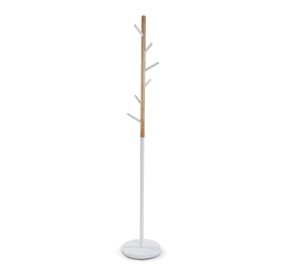 CLOTH HANGER WHITE METAL \ WOOD VERSA