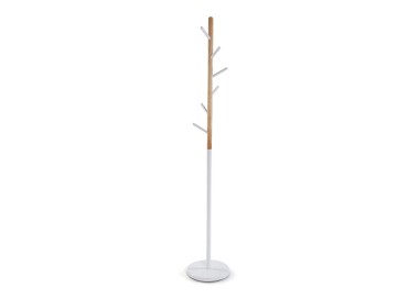 CLOTH HANGER WHITE METAL \ WOOD VERSA