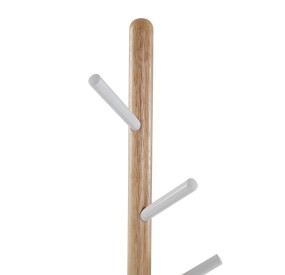 CLOTH HANGER WHITE METAL \ WOOD VERSA