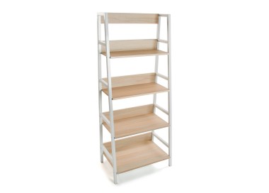 METAL AND WOOD BOOKSHELF 4 SHELVES 65x40cm H154 VERSA