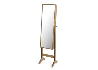 WOODEN EARRING JEWELRY HOLDER MIRROR H155cm