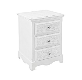 BLANC CHEST OF 3 DRAWERS WHITE WOOD BIZZOTTO 40x63