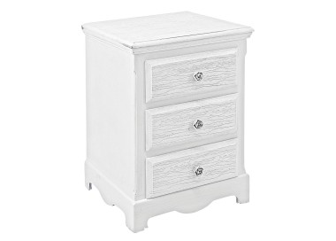 BLANC CHEST OF 3 DRAWERS WHITE WOOD BIZZOTTO 40x63