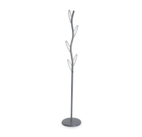 LEAVES CLOTH HANGER GREY METAL VERSA