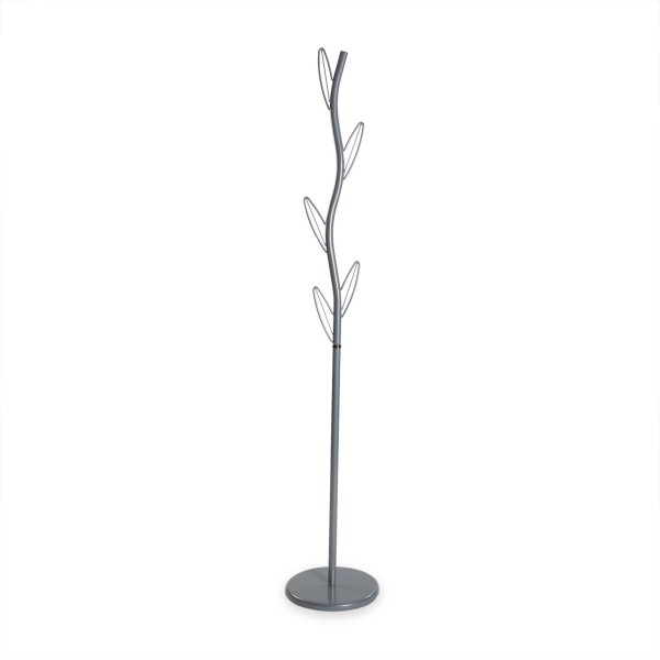 LEAVES CLOTH HANGER GREY METAL VERSA