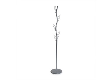 LEAVES CLOTH HANGER GREY METAL VERSA