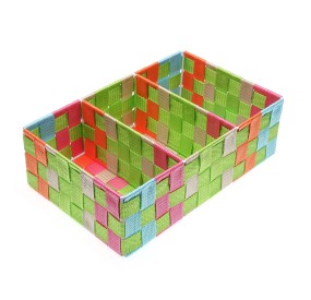 BOX 3 MULTICOLORED COMPARTMENTS 10x21x32cm