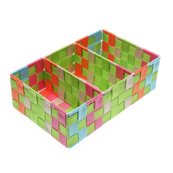 BOX 3 MULTICOLORED COMPARTMENTS 10x21x32cm