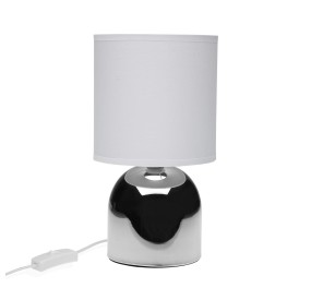 CHROME TEXTIL TABLE LAMP H.25cm