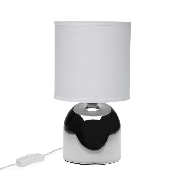 CHROME TEXTIL TABLE LAMP H.25cm