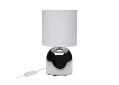 CHROME TEXTIL TABLE LAMP H.25cm