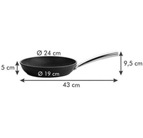 NON-STICK STAINLEES STEEL STONE PAN TESCOMA PRESIDENT LINE - 24CM