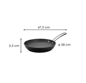 NON-STICK STAINLEES STEEL STONE PAN TESCOMA PRESIDENT LINE - 28CM