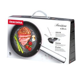 NON-STICK STAINLEES STEEL STONE PAN TESCOMA PRESIDENT LINE - 20CM