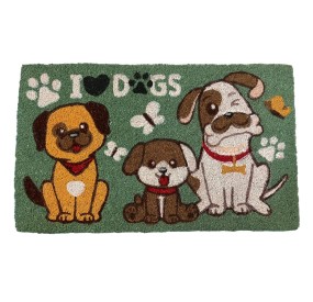 BRANDANI DOGS DOORMAT IN COCONUT FIBER 45x75cm