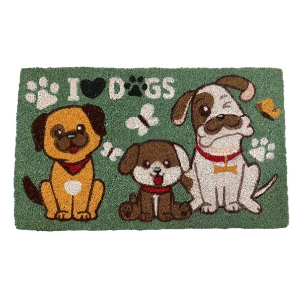 BRANDANI DOGS DOORMAT IN COCONUT FIBER 45x75cm