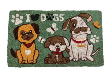 BRANDANI DOGS DOORMAT IN COCONUT FIBER 45x75cm