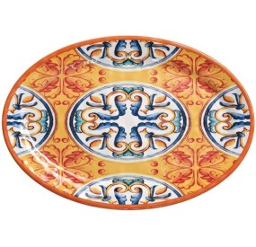 BRANDANI ORANGE MELAMINE DINNER PLATE