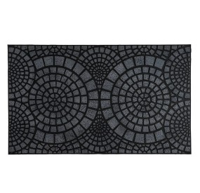 DALLES BLACK RUBBER DOORMAT 75x45cm