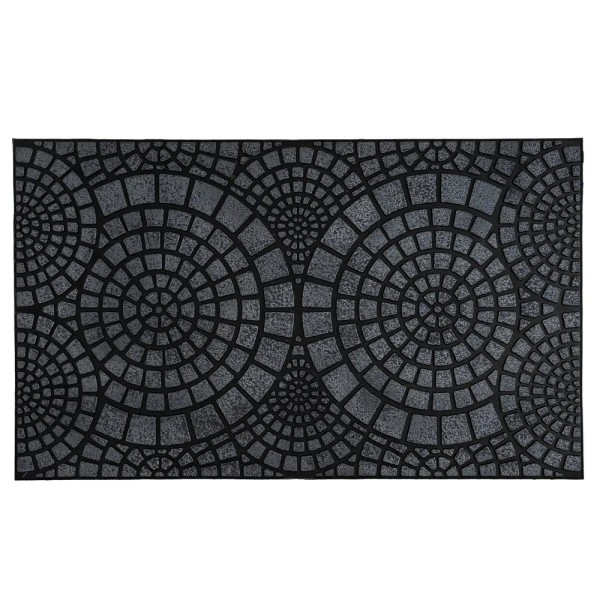 DALLES BLACK RUBBER DOORMAT 75x45cm