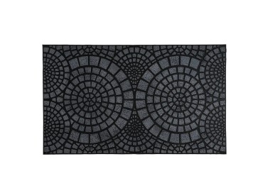 DALLES BLACK RUBBER DOORMAT 75x45cm