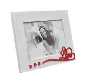 GIEMME WHITE WOOD LOVE PHOTO FRAME 13x18CM