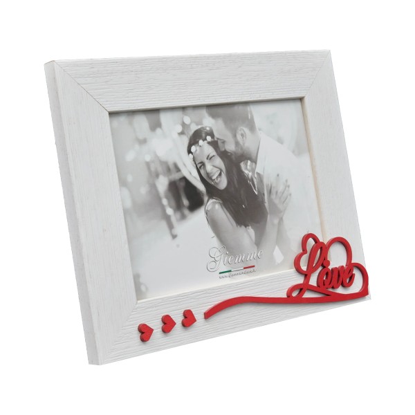 GIEMME WHITE WOOD LOVE PHOTO FRAME 13x18CM