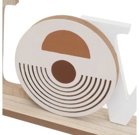 FIGURA SCRITTA LOVE IN LEGNO MDF 45x18cm