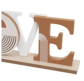 FIGURE WRITTEN LOVE IN MDF WOOD 45x18cm