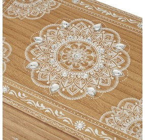 BOX 6 MDF WOOD COMPARTMENTS WITH SHINING GEMS 24x16cm