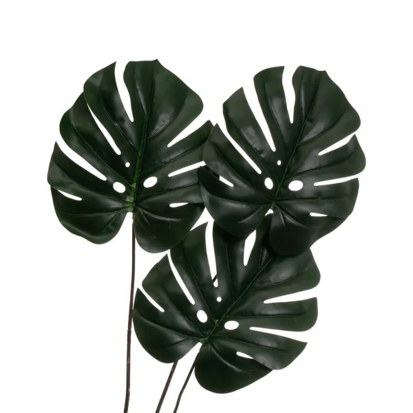 MONSTERA ARTIFICIAL BRANCH 3 PANELS H.70cm