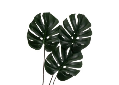 MONSTERA ARTIFICIAL BRANCH 3 PANELS H.70cm