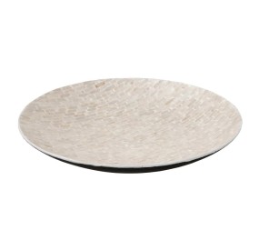 WHITE MOTHER OF PEARL CENTER PLATE DIAMETER 50cm