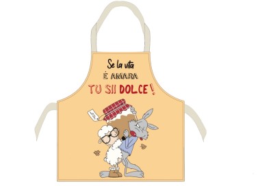 GREMBIULE CUOCO CUCINA HAPPY PEOPLE 100% COTONE - DOLCE