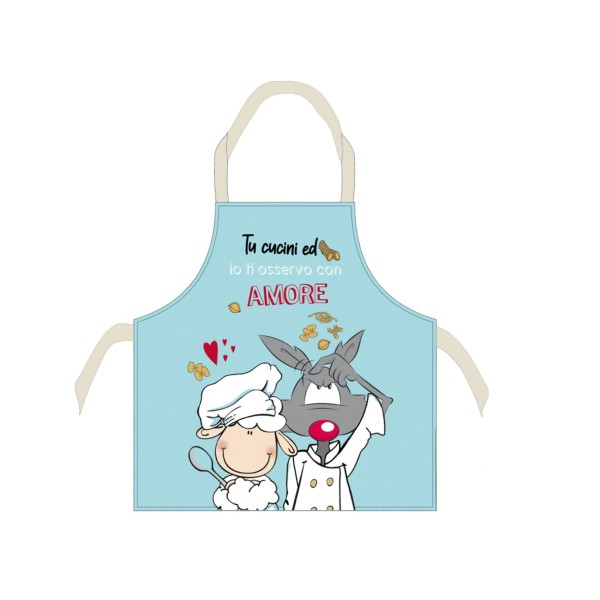 HAPPY PEOPLE CHEF KITCHEN APRON 100% COTTON - AMORE LOVE